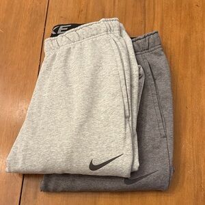 Nike Men’s Light Gray and Charcoal Gray Joggers